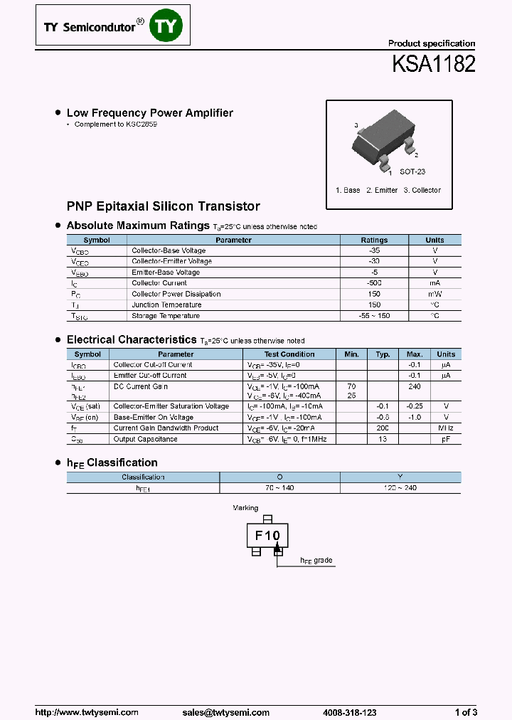 KSA1182_7924900.PDF Datasheet