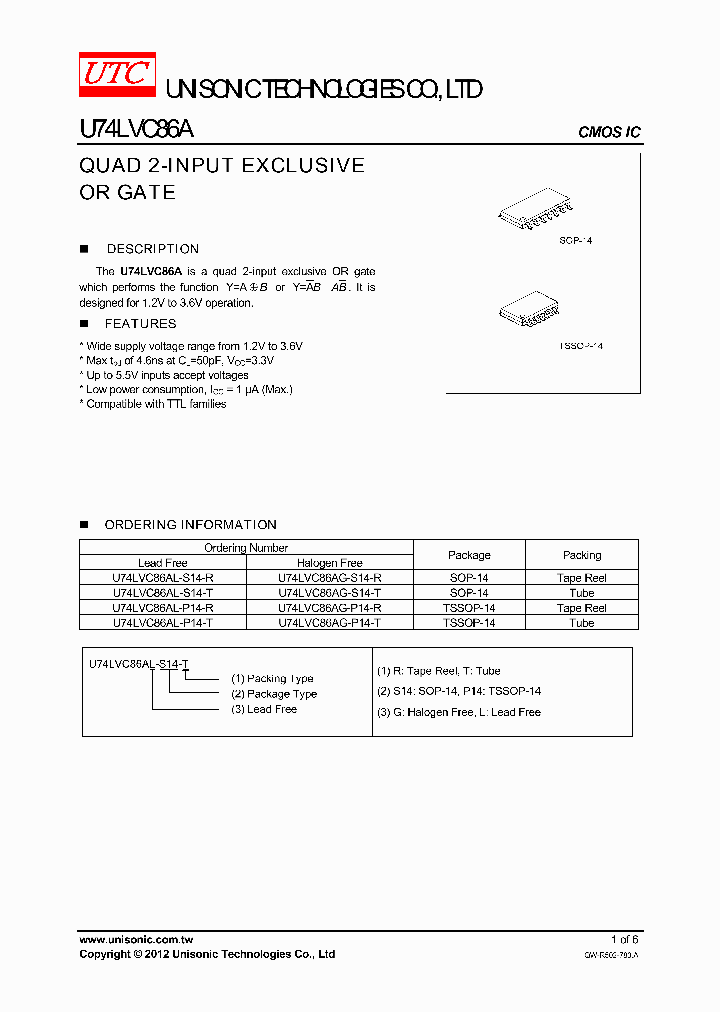 U74LVC86AG-S14-T_7928649.PDF Datasheet