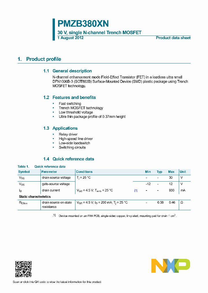 PMZB380XN_7929081.PDF Datasheet