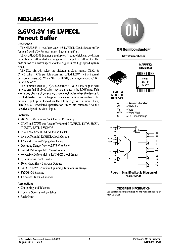 NB3L853141DTG_7932102.PDF Datasheet