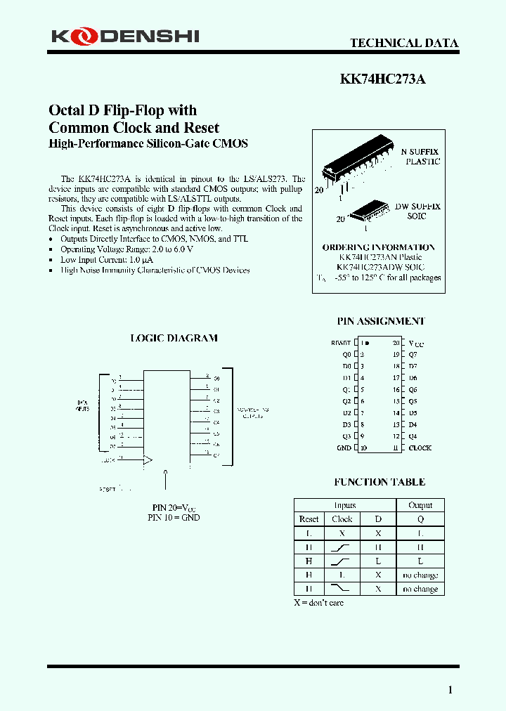 KK74HC273A_7933810.PDF Datasheet