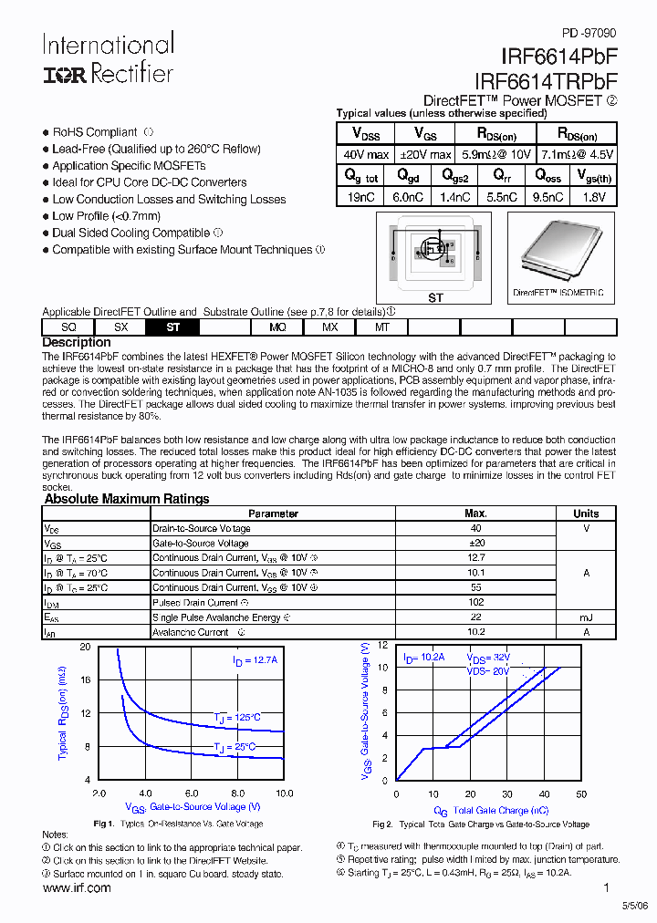IRF6614PBF_7934958.PDF Datasheet