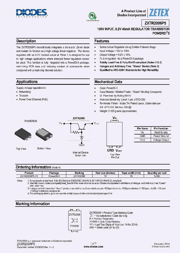 ZXTR2008P5_7935171.PDF Datasheet