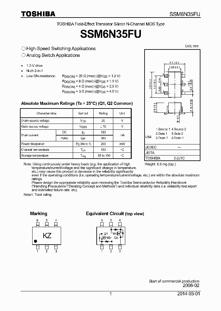 SSM6N35FU_7935899.PDF Datasheet