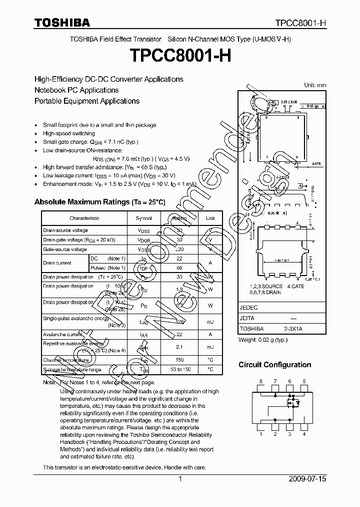 TPCC8001-H_7936912.PDF Datasheet