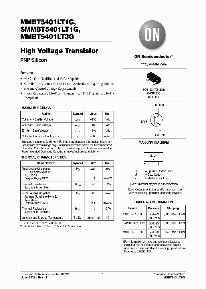 SMMBT5401LT1G_7937447.PDF Datasheet