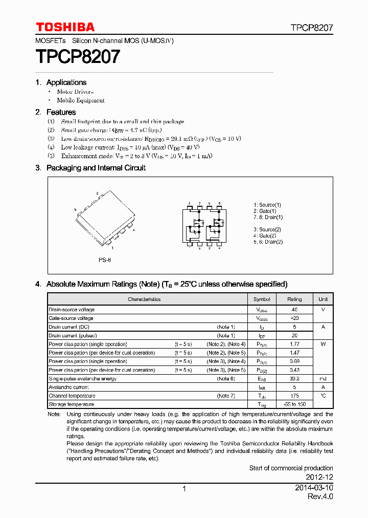 TPCP8207_7941448.PDF Datasheet
