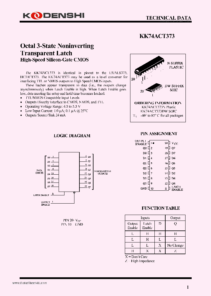 KK74ACT373_7789615.PDF Datasheet