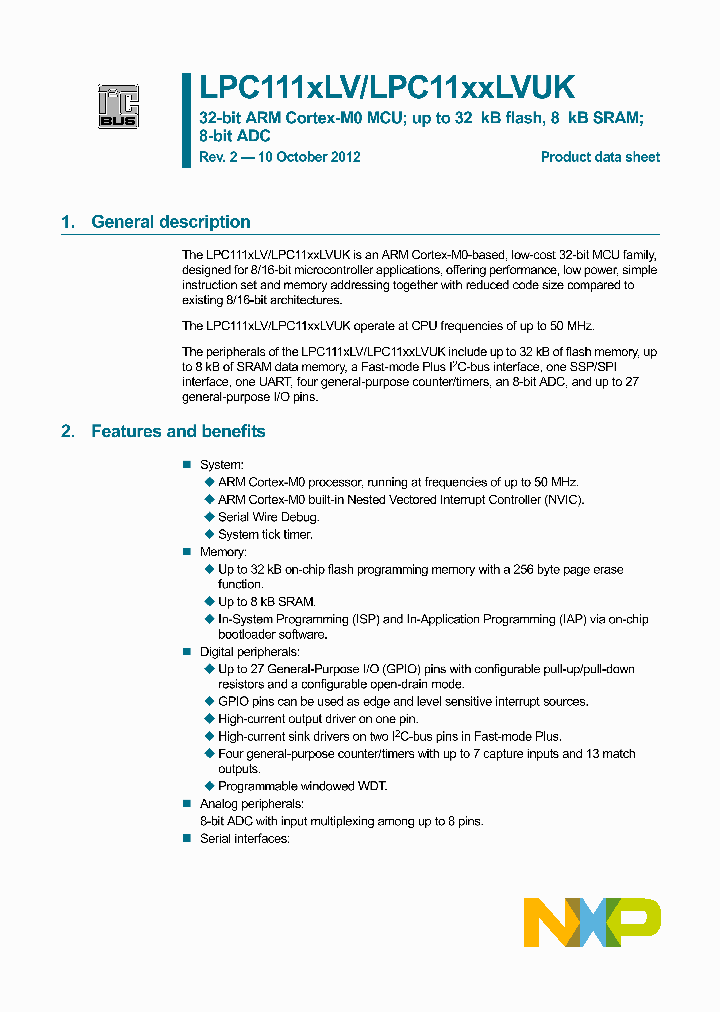LPC1101LVUK_7943935.PDF Datasheet