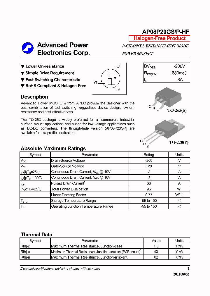 AP08P20GS-HF14_7945381.PDF Datasheet