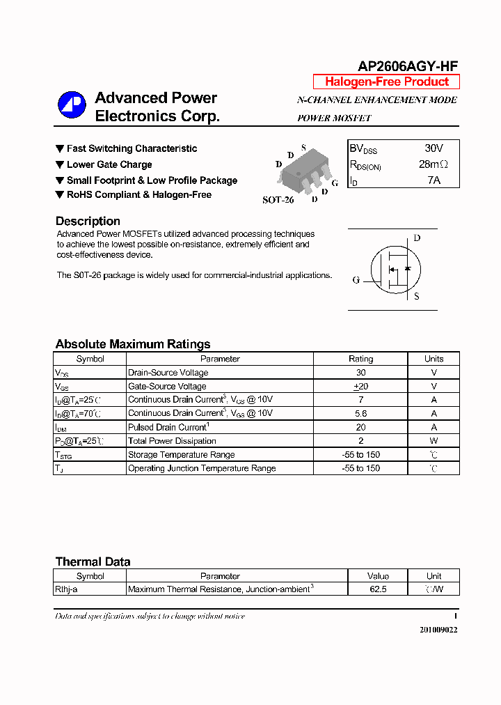 AP2606AGY-HF_7945709.PDF Datasheet