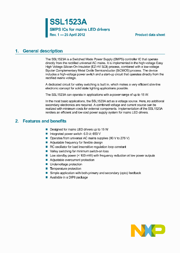 SSL1523AP_7946514.PDF Datasheet
