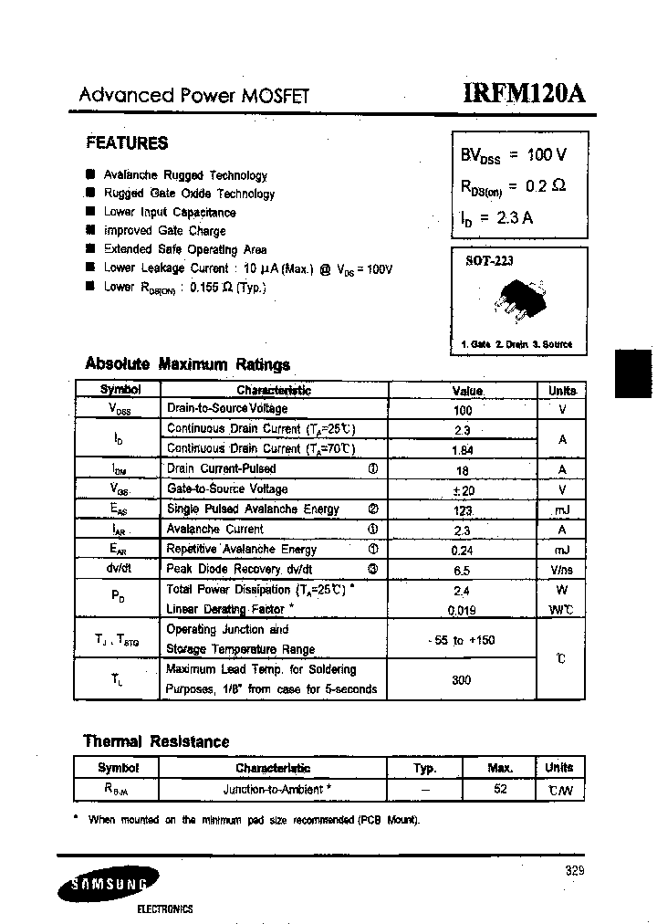 IRFM120A_7949271.PDF Datasheet