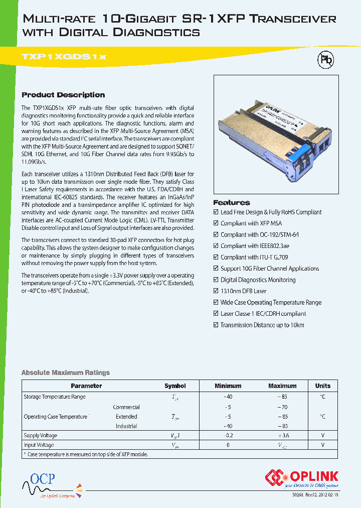 TXP1XGDS1I000E2G_7952594.PDF Datasheet