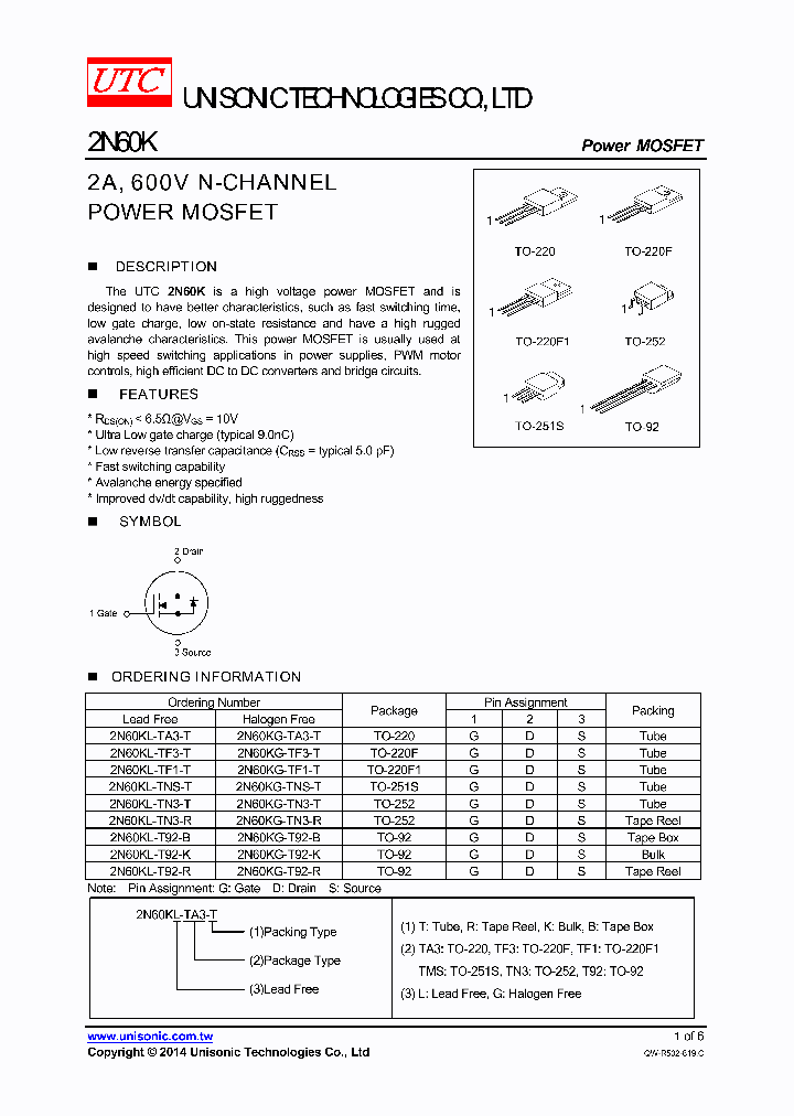 2N60KL-T92-B_7952839.PDF Datasheet