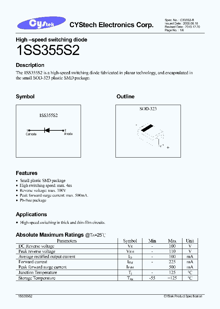 1SS355S2_7953250.PDF Datasheet