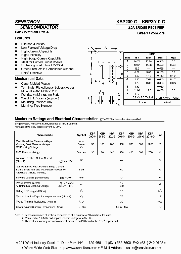 KBP208G_7954464.PDF Datasheet
