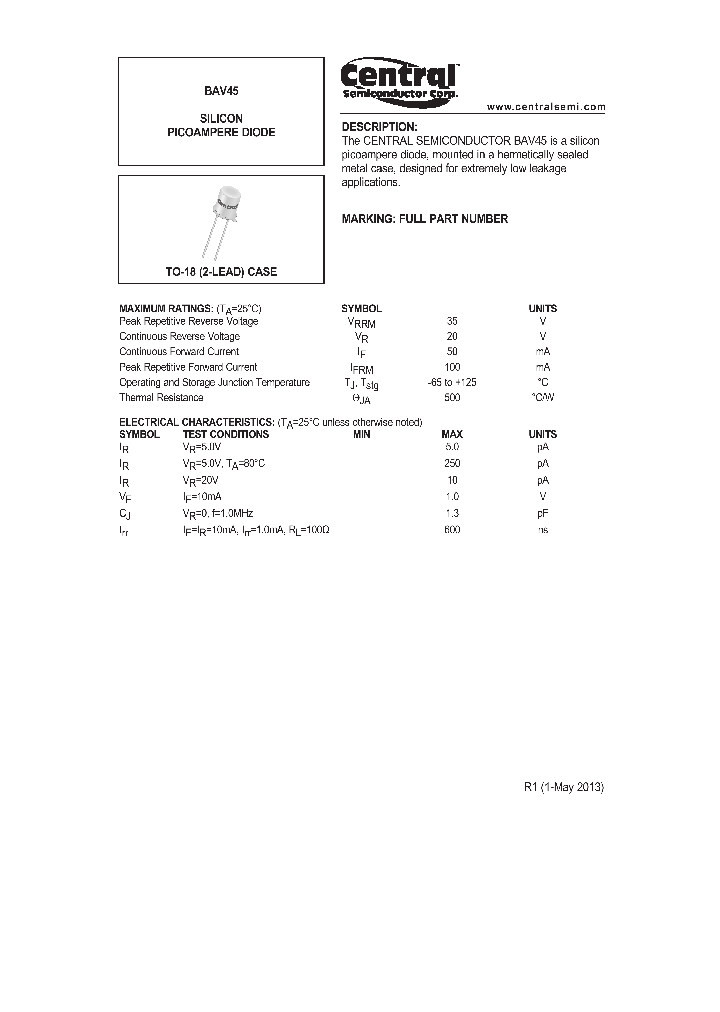 BAV45_7958083.PDF Datasheet