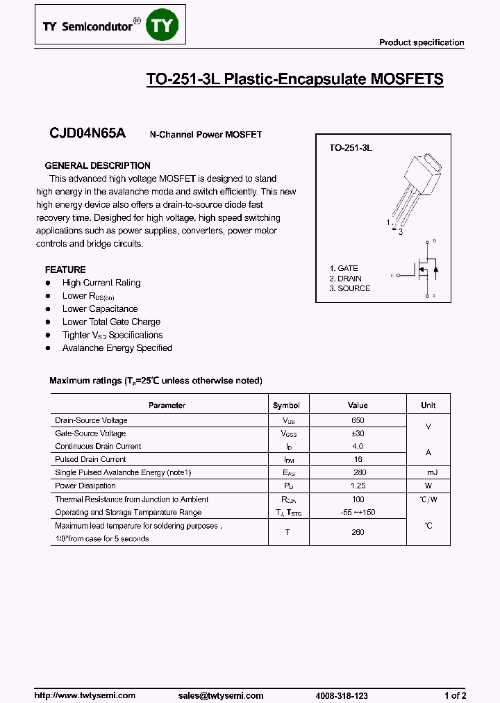 CJD04N65A_7958327.PDF Datasheet