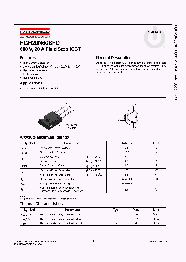 FGH20N60SFD_7958579.PDF Datasheet