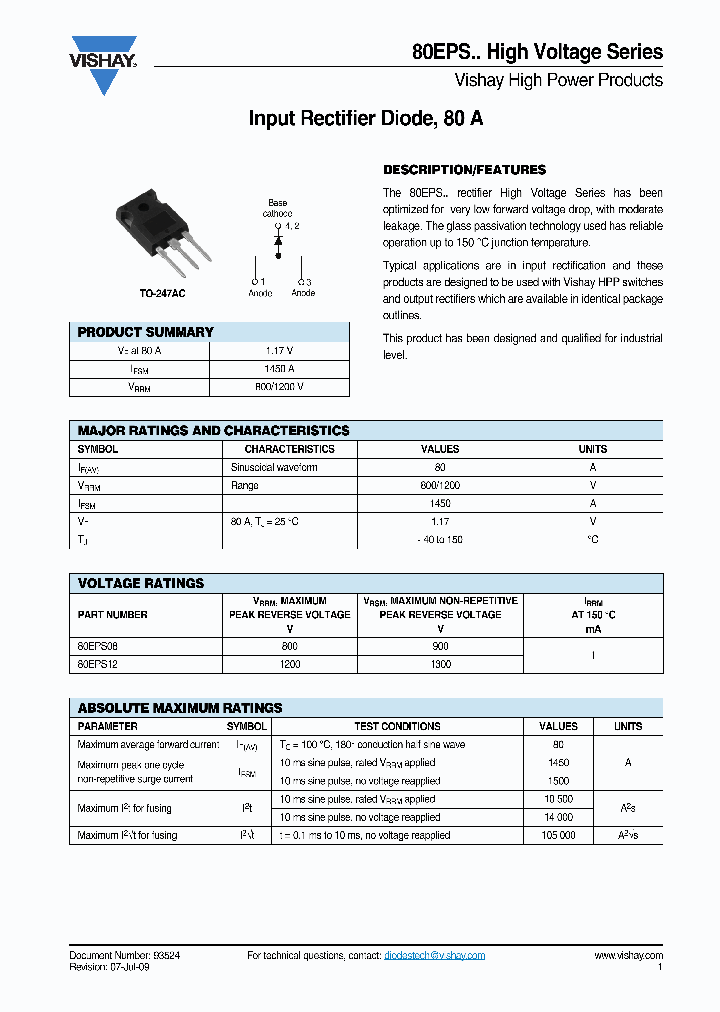 VS-80EPS08PBF_7958730.PDF Datasheet
