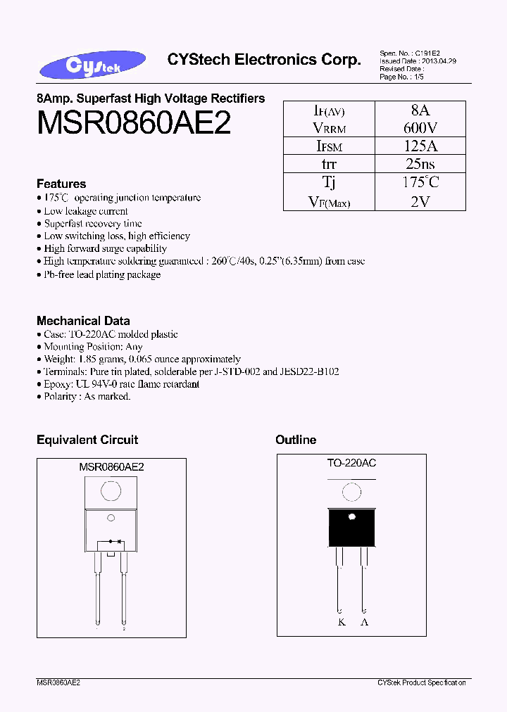 MSR0860AE2_7958821.PDF Datasheet
