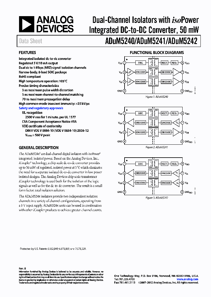 ADUM5240_7959934.PDF Datasheet