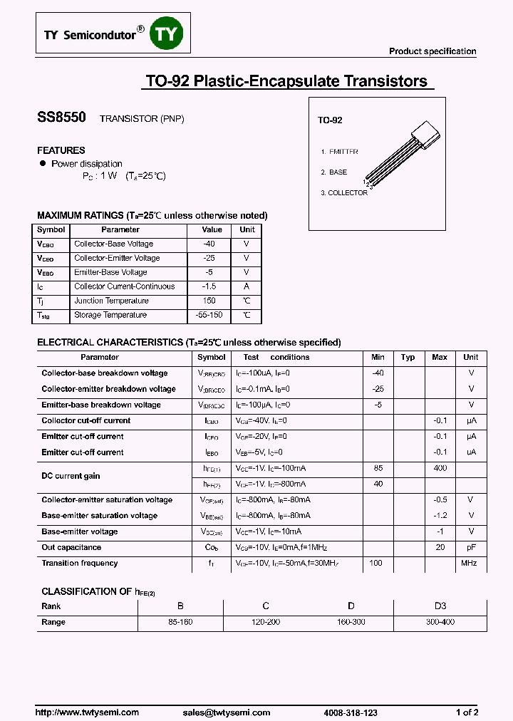 SS8550-TO92_7962118.PDF Datasheet