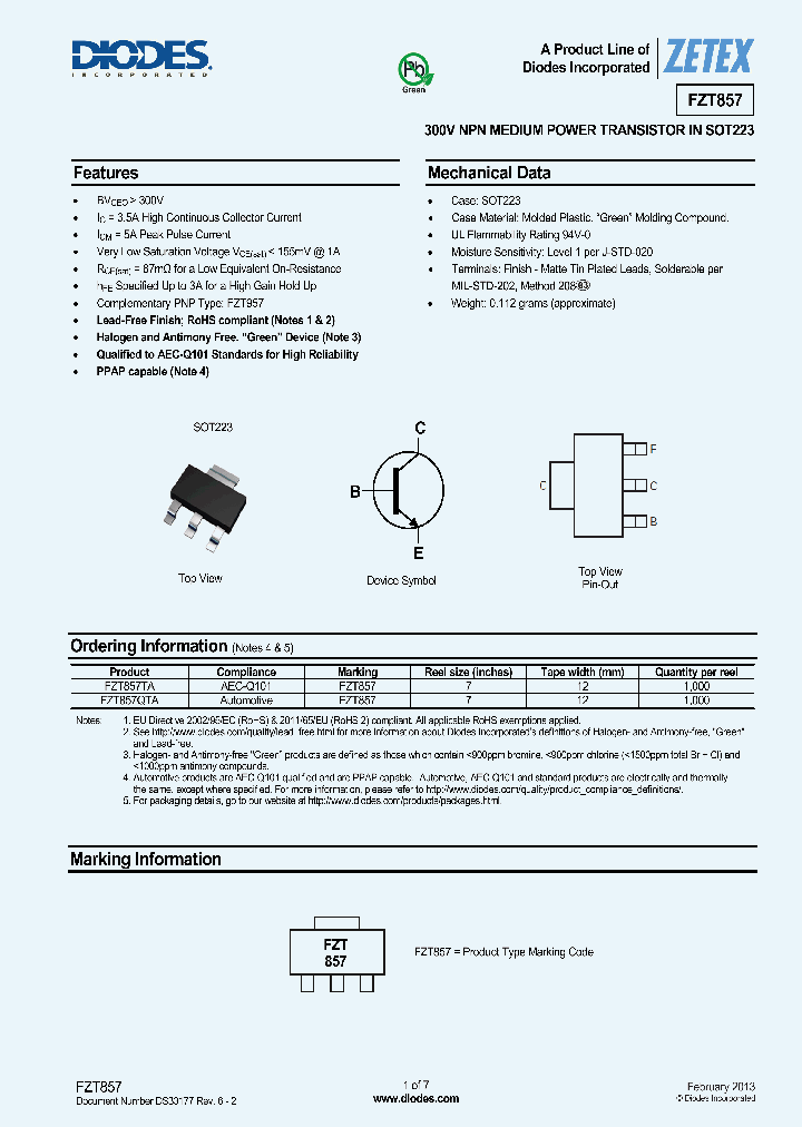 FZT857TA_7964312.PDF Datasheet