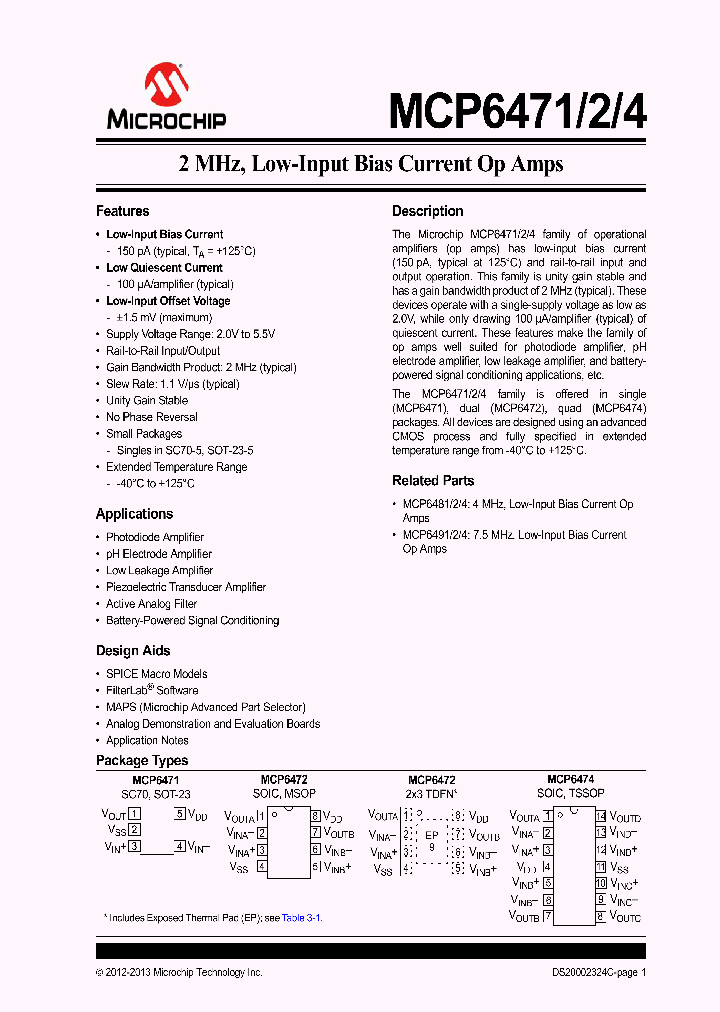 MCP6471_7964332.PDF Datasheet