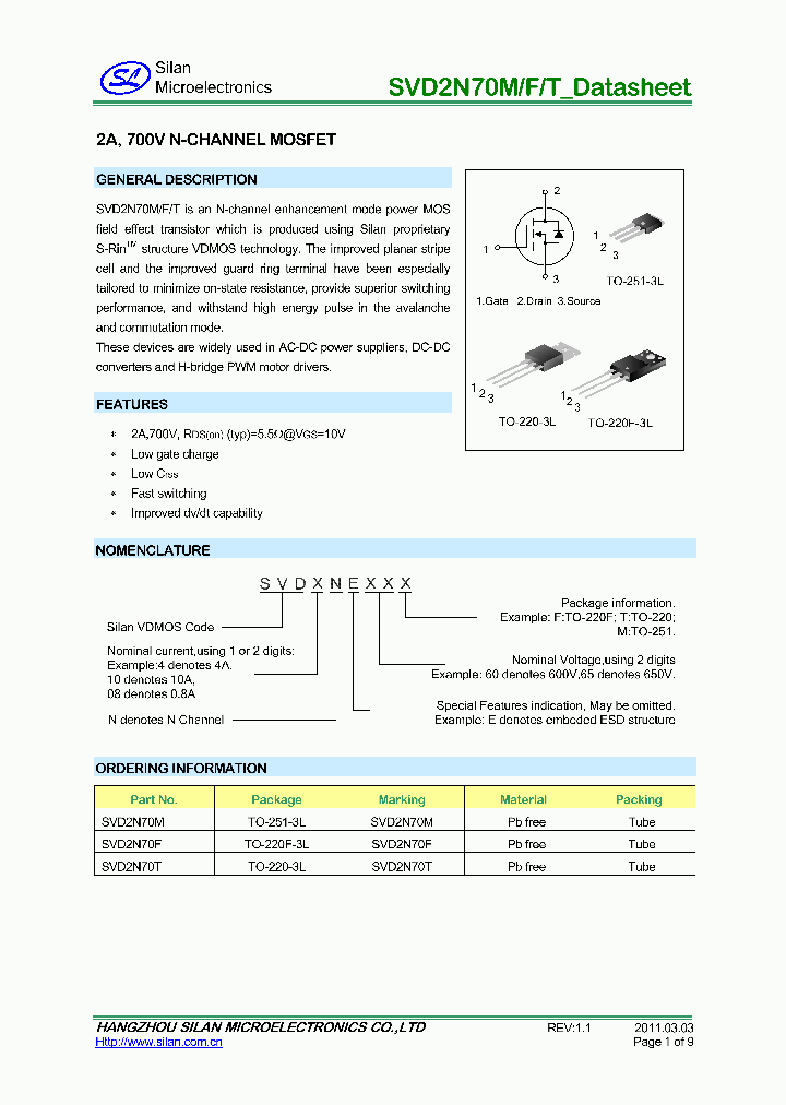 SVD2N70T_7794134.PDF Datasheet