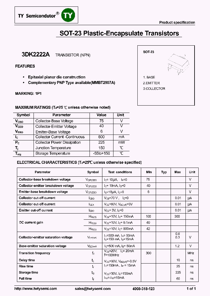 3DK2222A-SOT23_7965294.PDF Datasheet