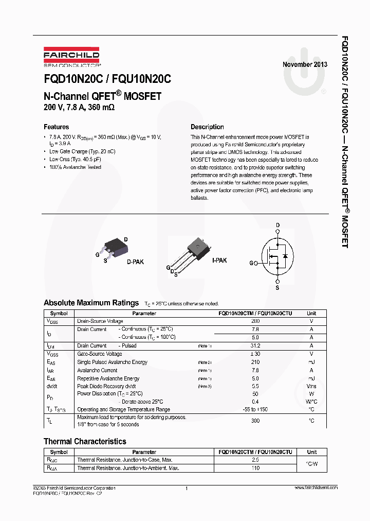 FQU10N20CTU_7966326.PDF Datasheet