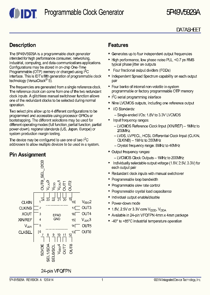 5P49V5929_7966318.PDF Datasheet