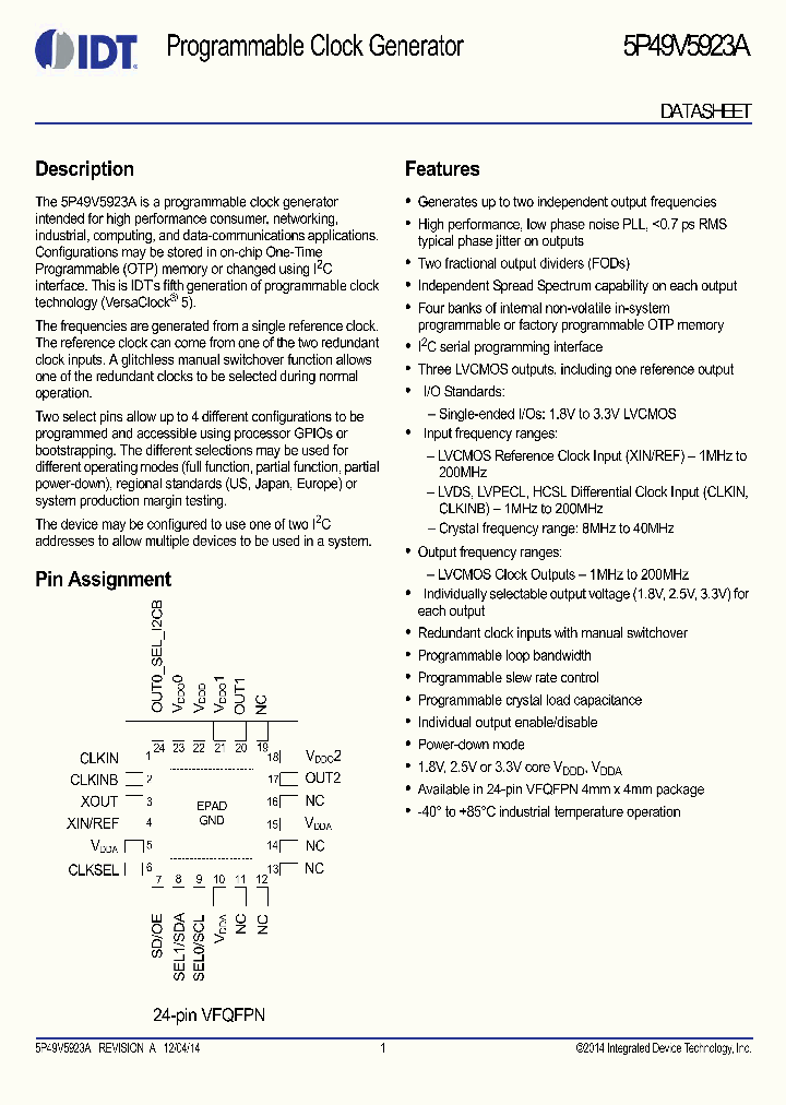 5P49V5923_7966315.PDF Datasheet