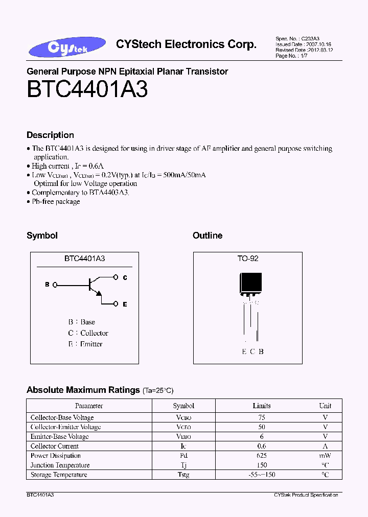 BTC4401A3_7966945.PDF Datasheet