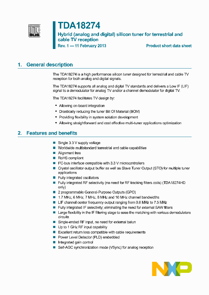 TDA18274HD_7968306.PDF Datasheet