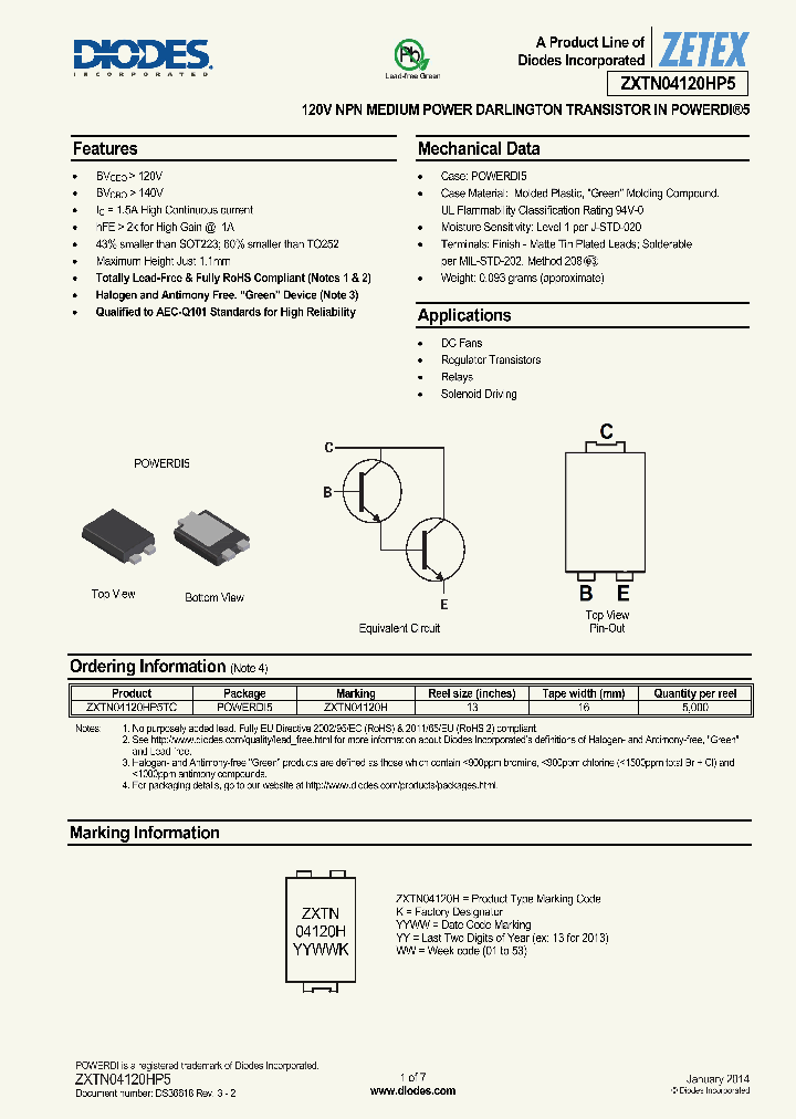ZXTN04120HP5_7969637.PDF Datasheet