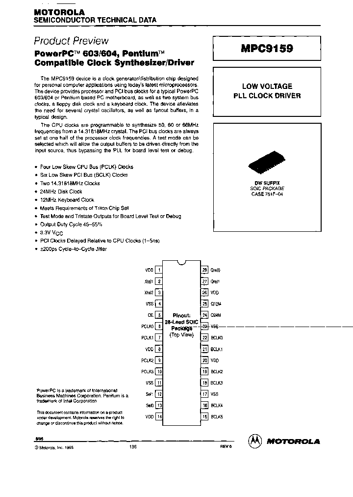 MPC9159DW_7969610.PDF Datasheet