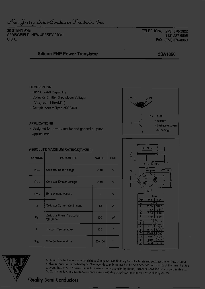 2SA1050_7976630.PDF Datasheet