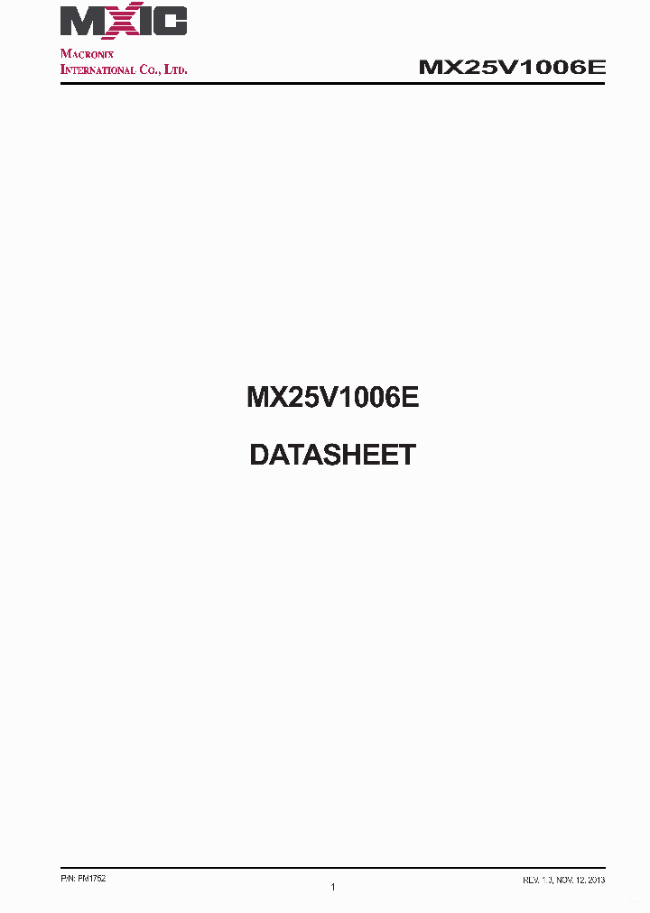 MX25V1006E_7797607.PDF Datasheet
