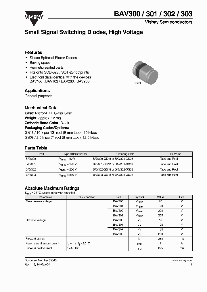 BAV300-GS08_7976610.PDF Datasheet