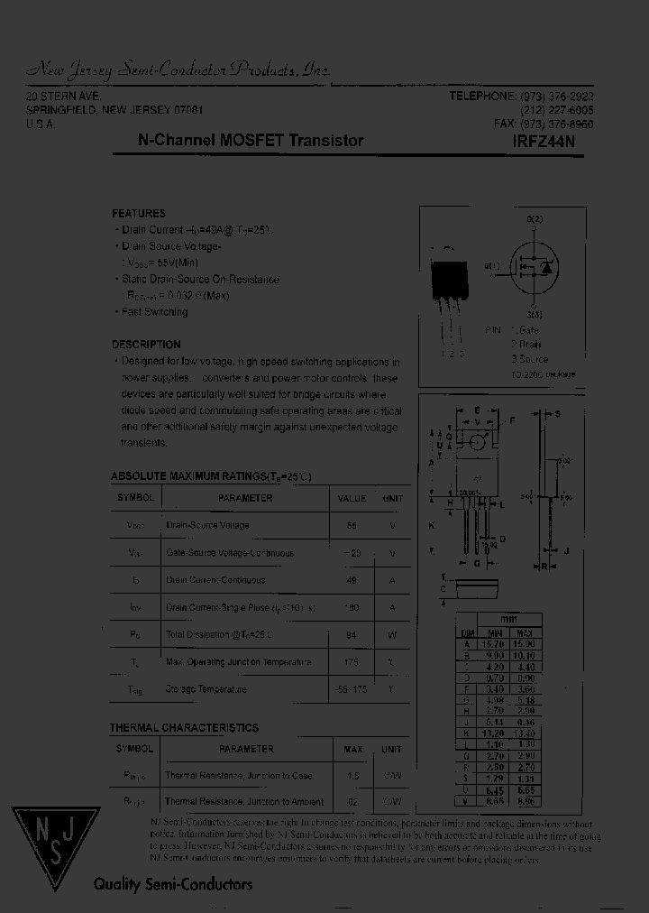IRFZ44N_7978491.PDF Datasheet