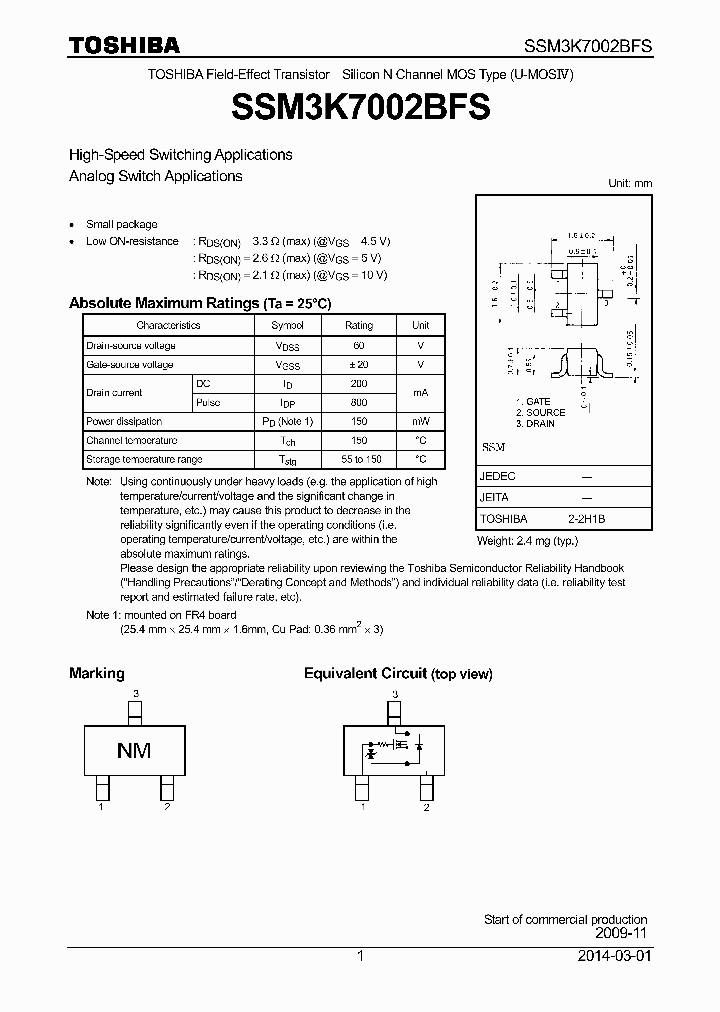 SSM3K7002BFS_7983177.PDF Datasheet
