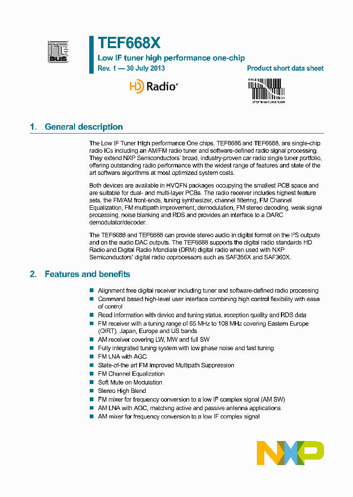 TEF6688HN_7984326.PDF Datasheet