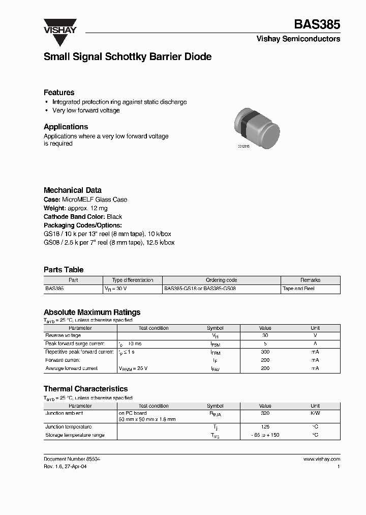 BAS385-GS18_7986384.PDF Datasheet