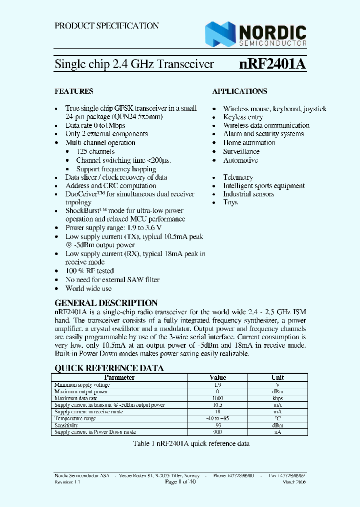 NRF2401A_7997006.PDF Datasheet