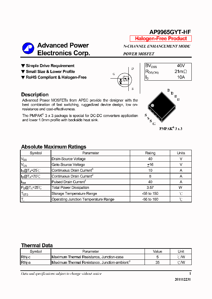 AP9965GYT-HF_7999279.PDF Datasheet