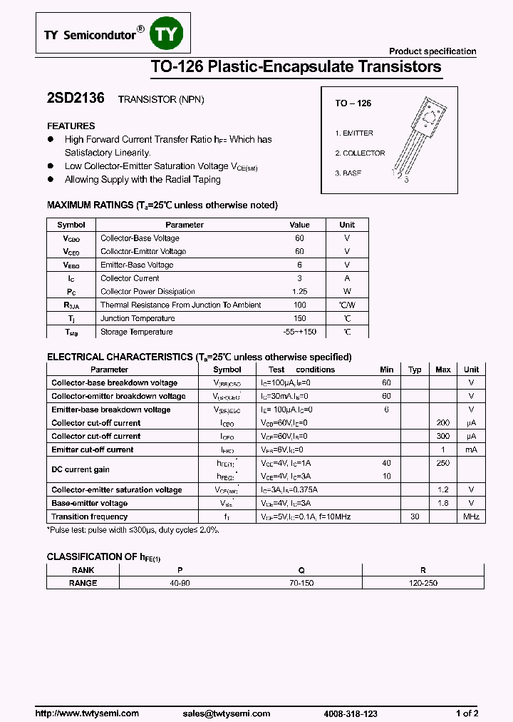 2SD2136-TO126_8000055.PDF Datasheet