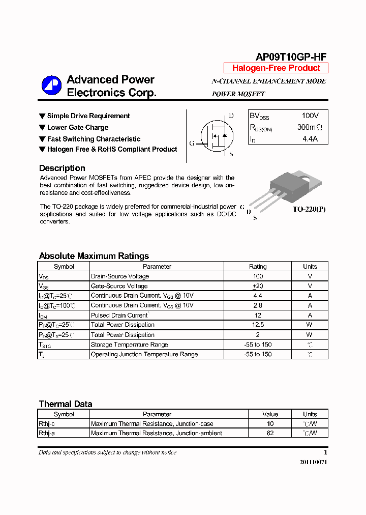 AP09T10GP-HF_7999929.PDF Datasheet